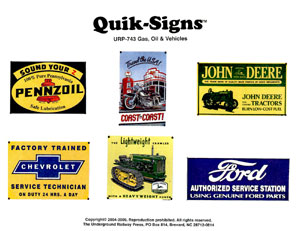 GAS, OIL AND VEHICLE DECALS